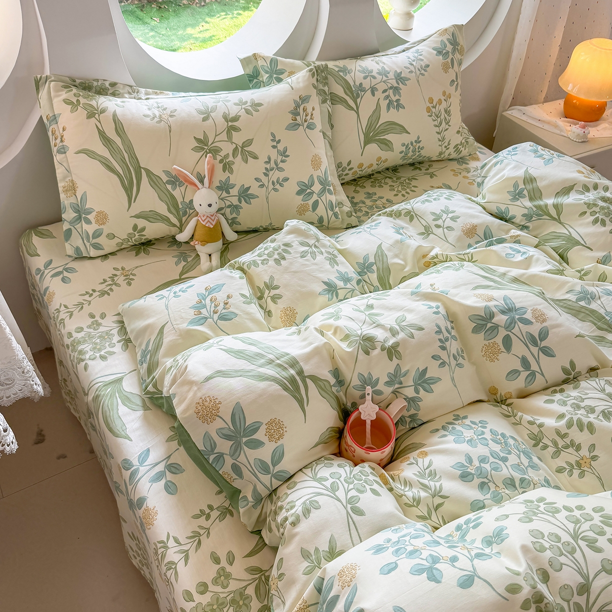 91家纺网 家纺一手货源 找家纺 壹贝家纺 2025新款小清新全棉纯棉印花系列-单被套 绿野仙踪