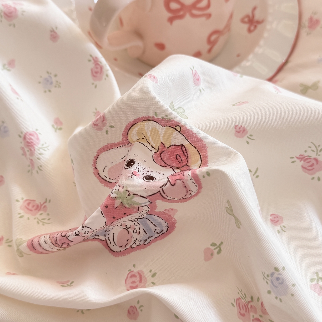 91家纺网 家纺一手货源 找家纺 壹贝家纺 2025新款小清新全棉纯棉印花系列-单被套 魔法精灵