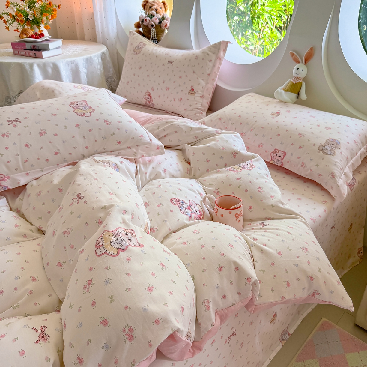 91家纺网 家纺一手货源 找家纺 壹贝家纺 2025新款小清新全棉纯棉印花系列-单被套 魔法精灵