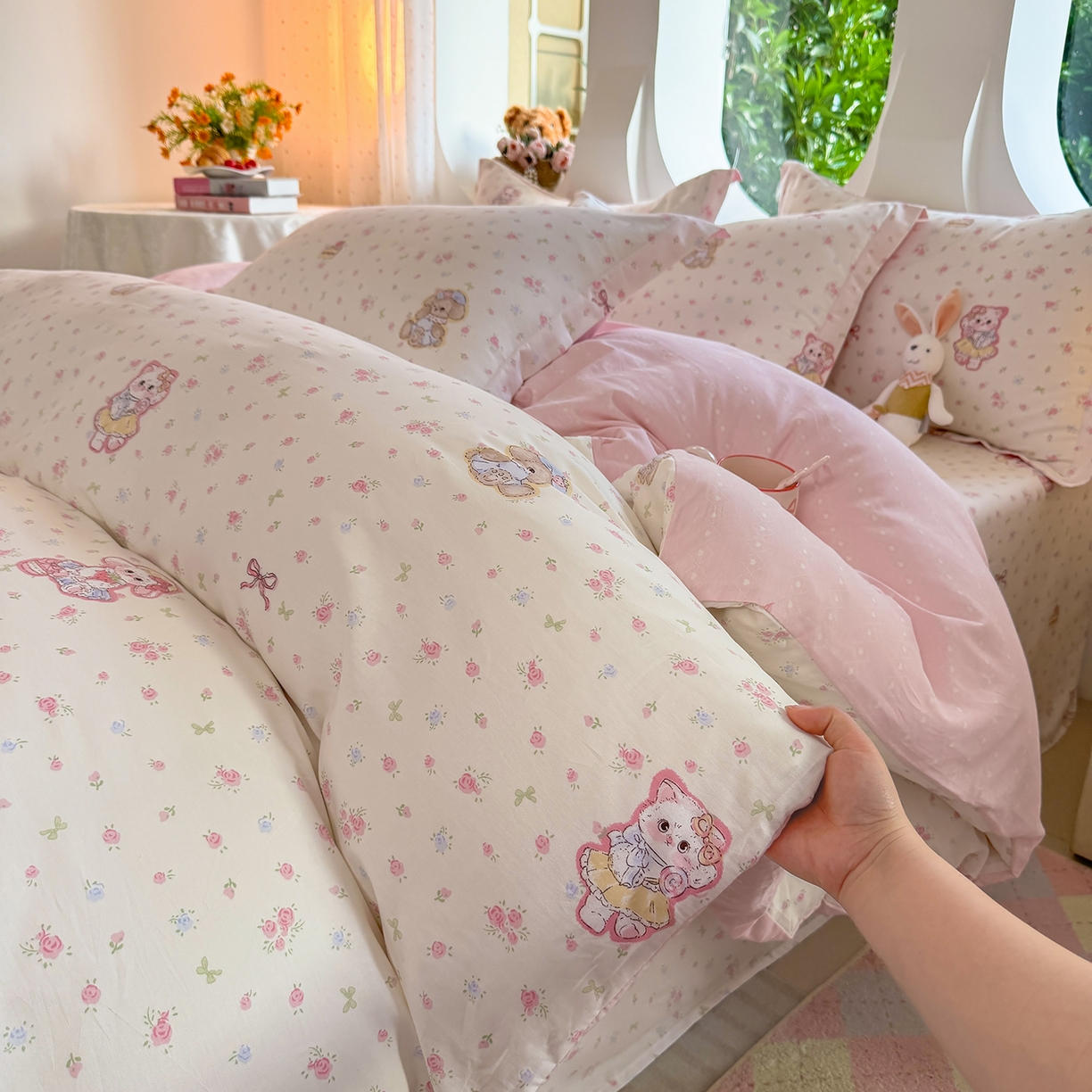 91家纺网 家纺一手货源 找家纺 壹贝家纺 2025新款小清新全棉纯棉印花系列-单被套 魔法精灵