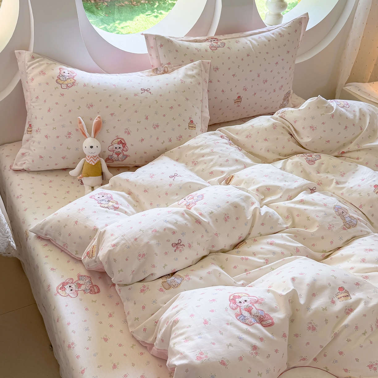 91家纺网 家纺一手货源 找家纺 壹贝家纺 2025新款小清新全棉纯棉印花系列-单被套 魔法精灵