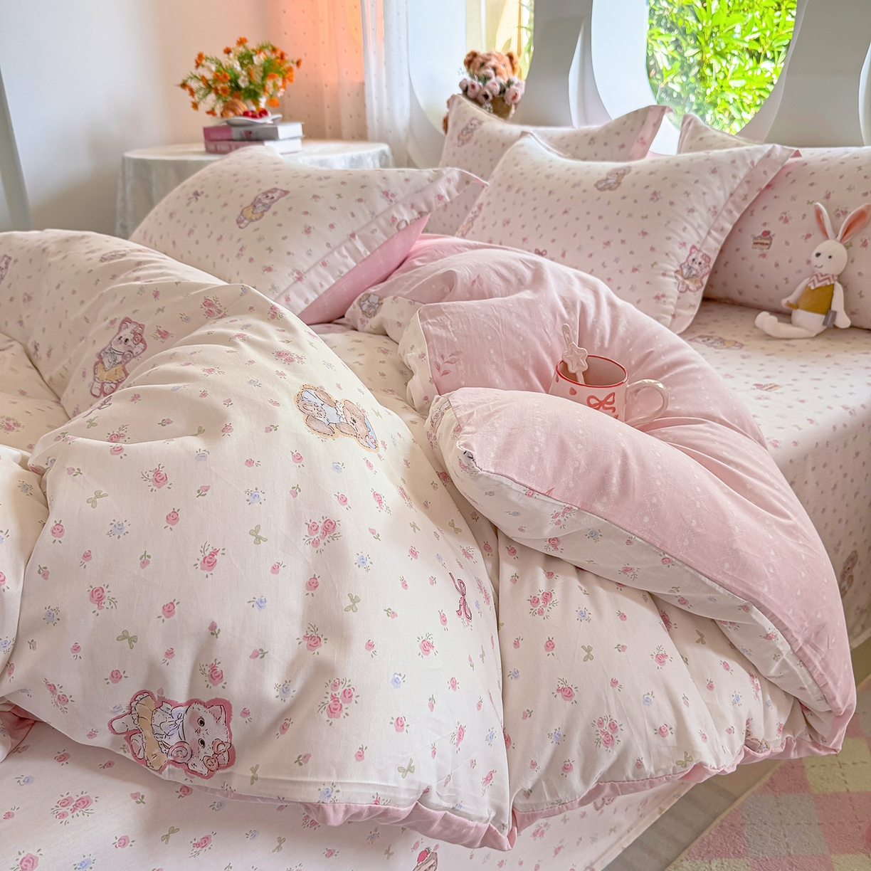 91家纺网 家纺一手货源 找家纺 壹贝家纺 2025新款小清新全棉纯棉印花系列-单被套 魔法精灵