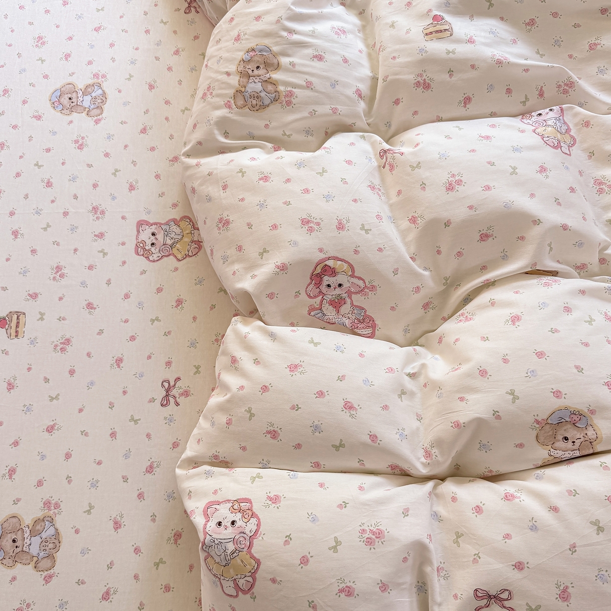 91家纺网 家纺一手货源 找家纺 壹贝家纺 2025新款小清新全棉纯棉印花系列-单被套 魔法精灵