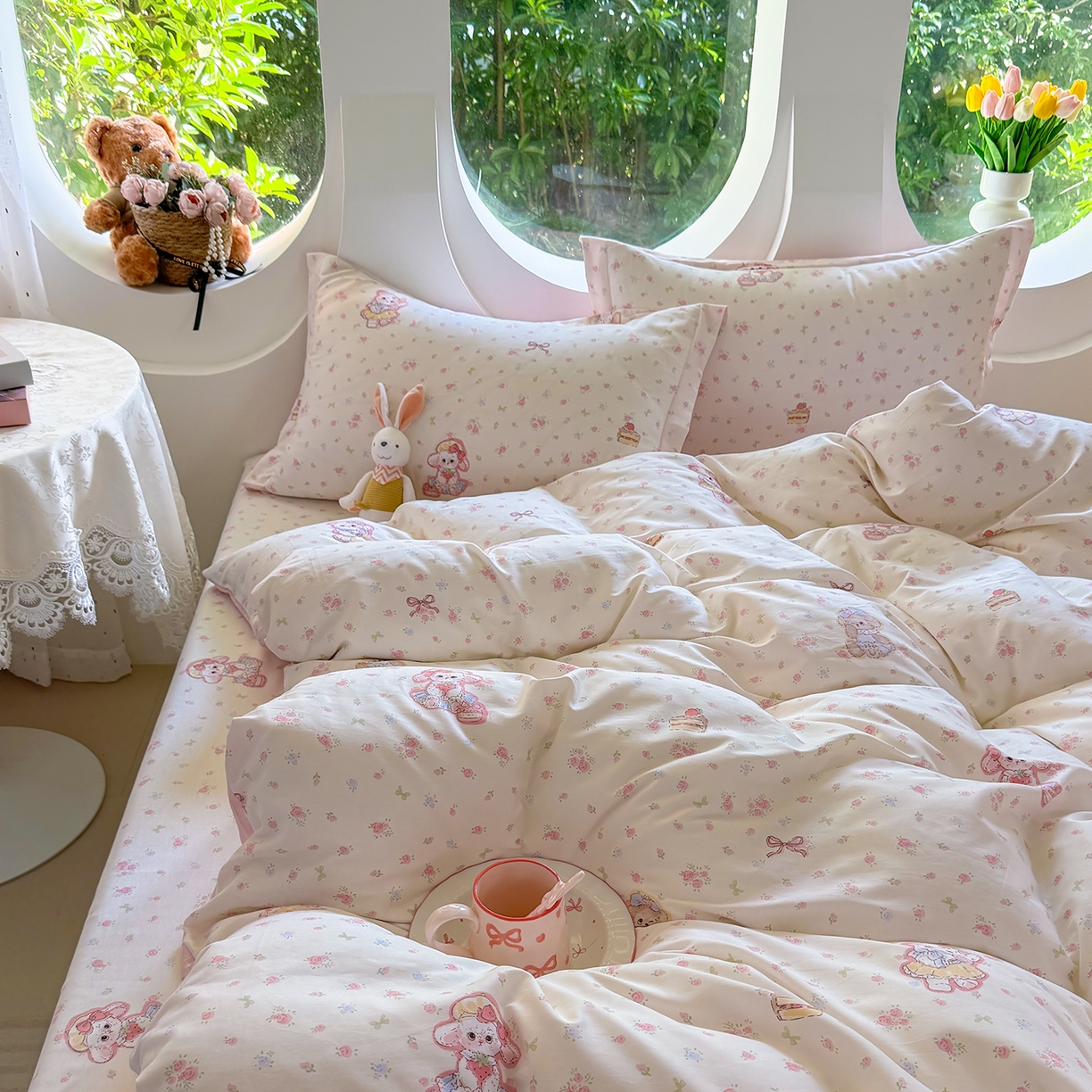 91家纺网 家纺一手货源 找家纺 壹贝家纺 2025新款小清新全棉纯棉印花系列-单被套 魔法精灵