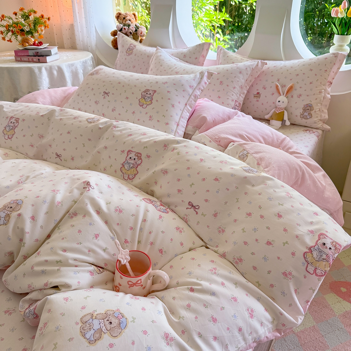 91家纺网 家纺一手货源 找家纺 壹贝家纺 2025新款小清新全棉纯棉印花系列-单被套 魔法精灵