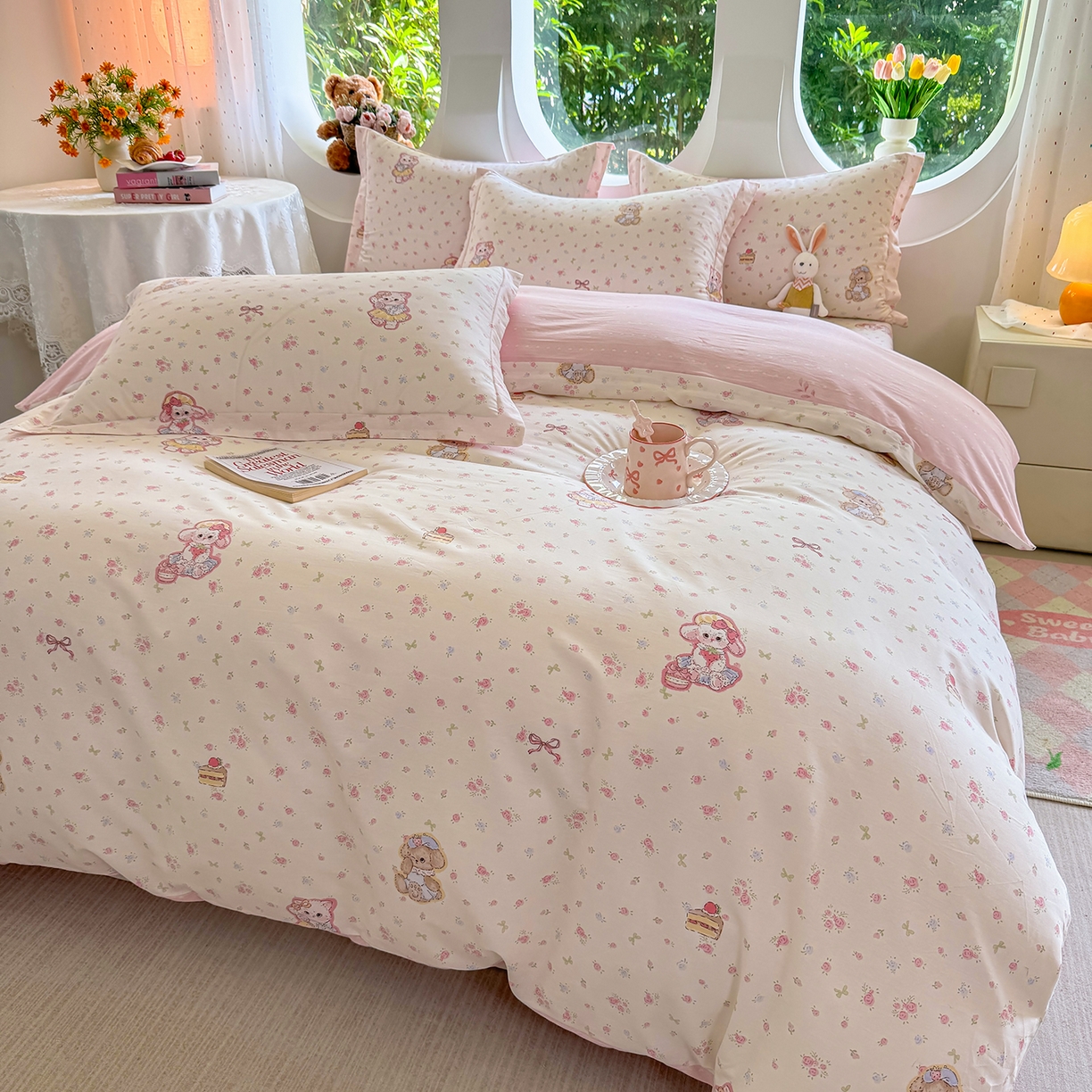 91家纺网 家纺一手货源 找家纺 壹贝家纺 2025新款小清新全棉纯棉印花系列-单被套 魔法精灵