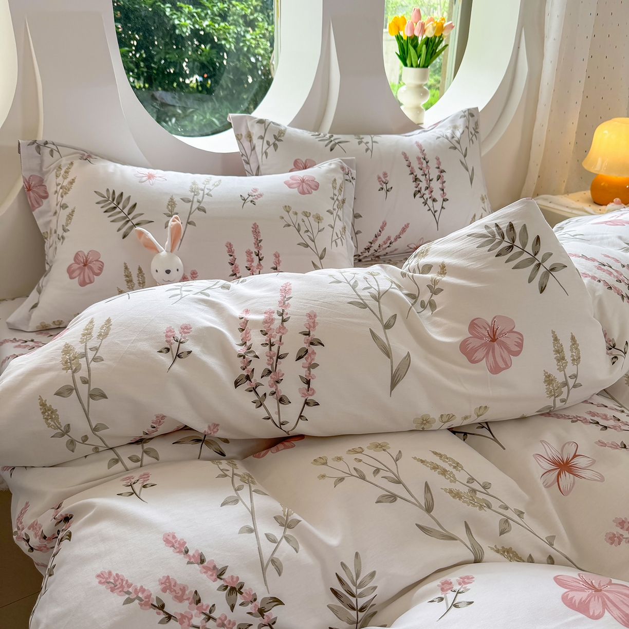 91家纺网 家纺一手货源 找家纺 壹贝家纺 2025新款小清新全棉纯棉印花系列-单被套 陌上花开