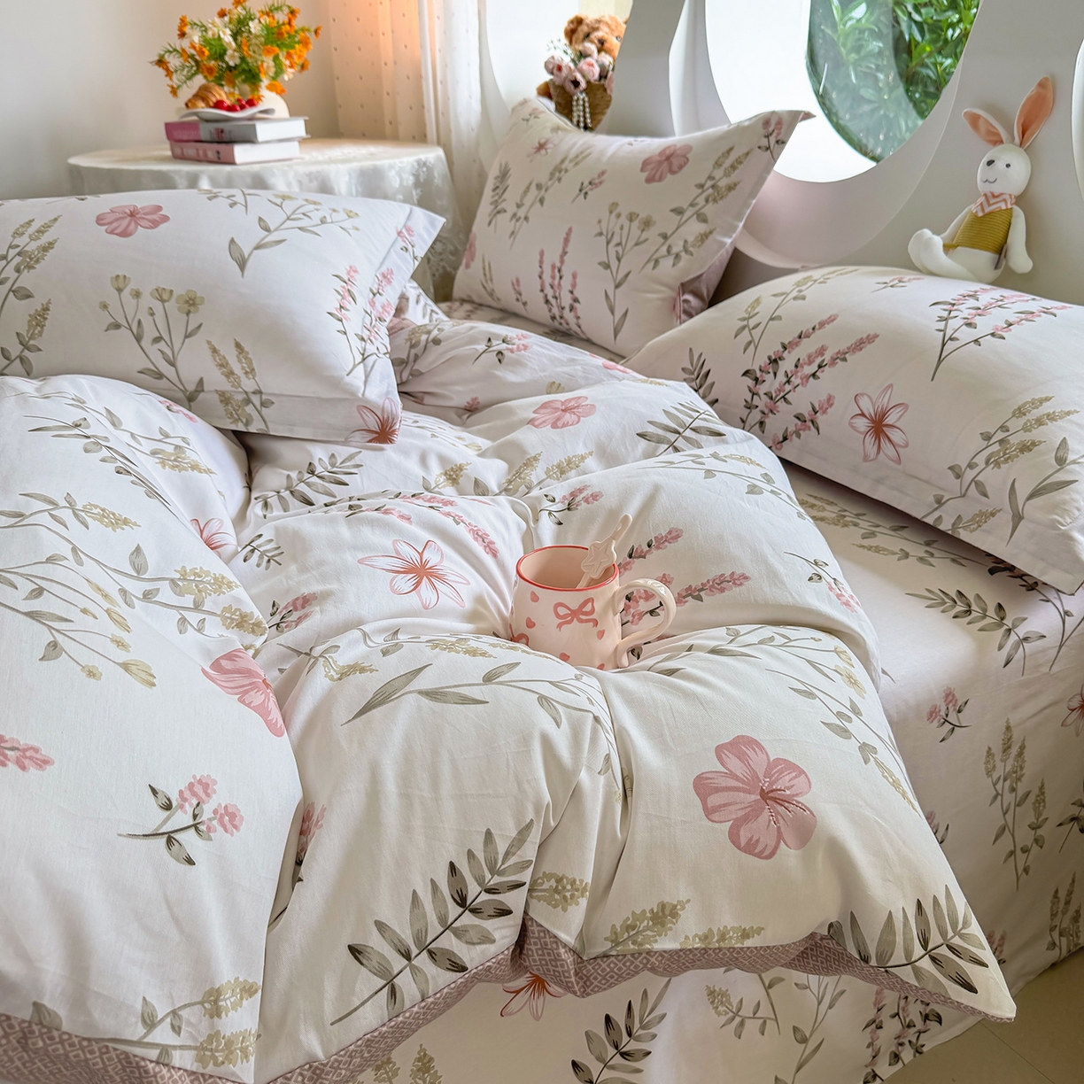 91家纺网 家纺一手货源 找家纺 壹贝家纺 2025新款小清新全棉纯棉印花系列-单被套 陌上花开