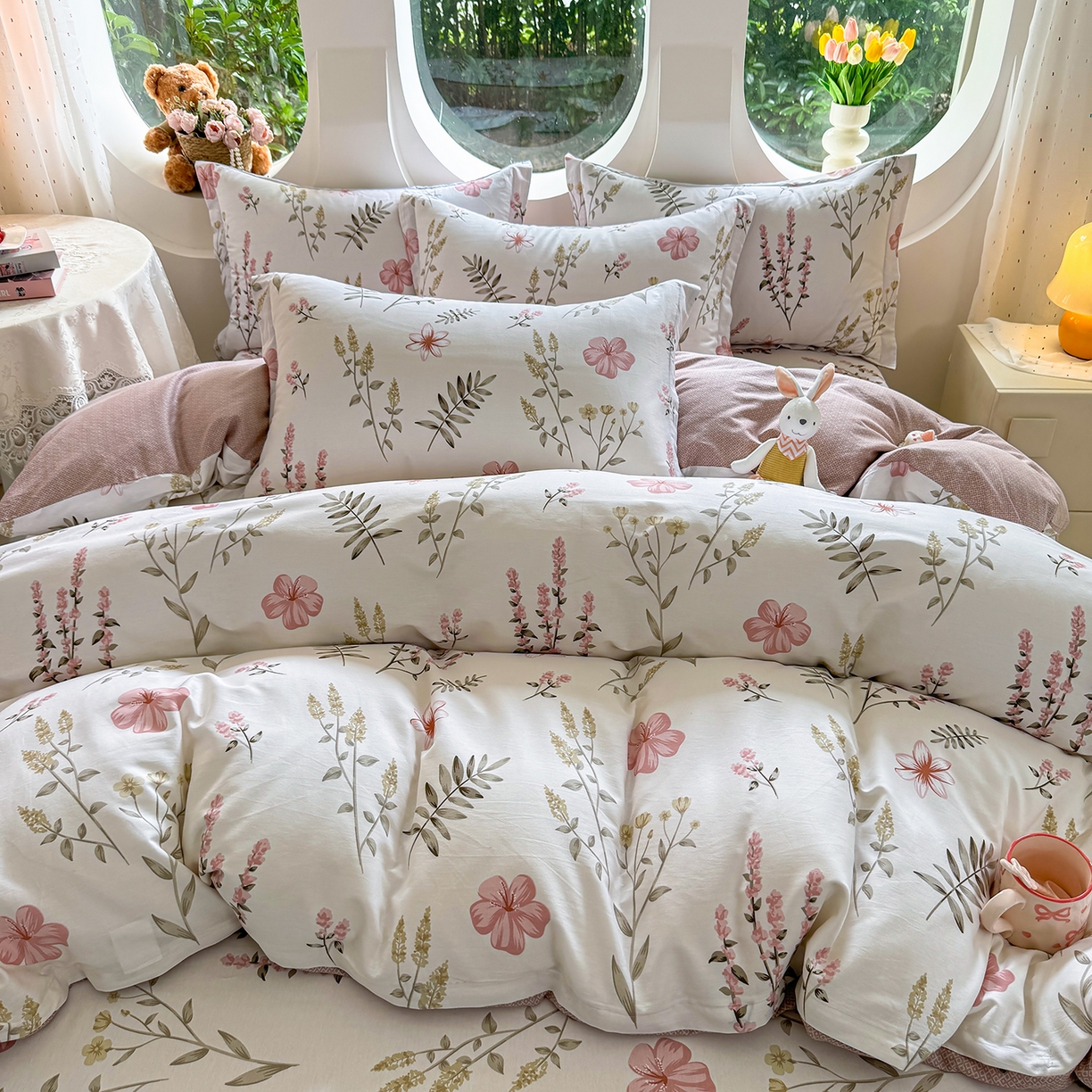 91家纺网 家纺一手货源 找家纺 壹贝家纺 2025新款小清新全棉纯棉印花系列-单被套 陌上花开