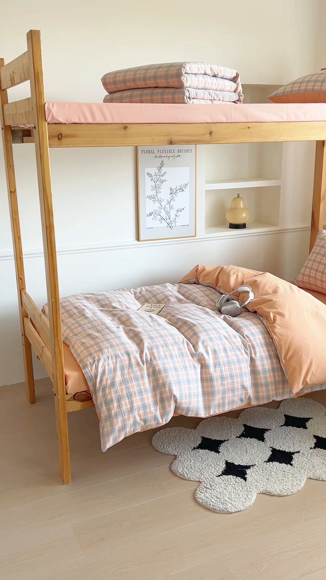 91家纺网 家纺一手货源 找家纺 恬思语家纺 2025新款全棉纯棉水洗棉学生宿舍上下铺三件套四件套单被套单品 米优粉