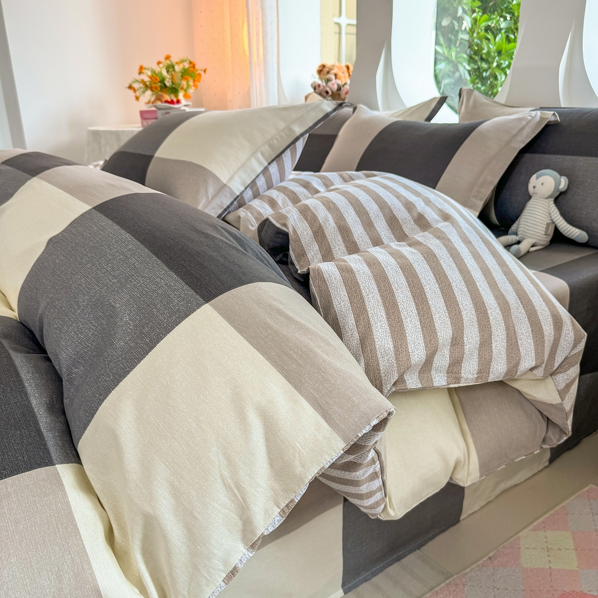 91家纺网 家纺一手货源 找家纺 壹贝家纺 2025新款小清新全棉纯棉印花系列-单被套 南山南