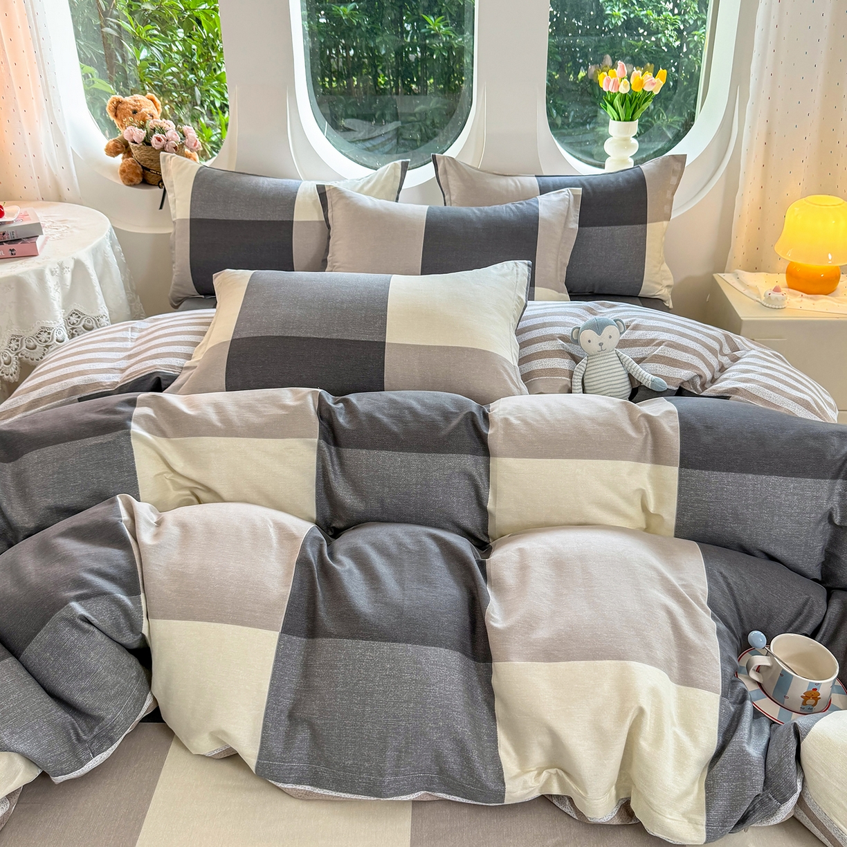 91家纺网 家纺一手货源 找家纺 壹贝家纺 2025新款小清新全棉纯棉印花系列-单被套 南山南