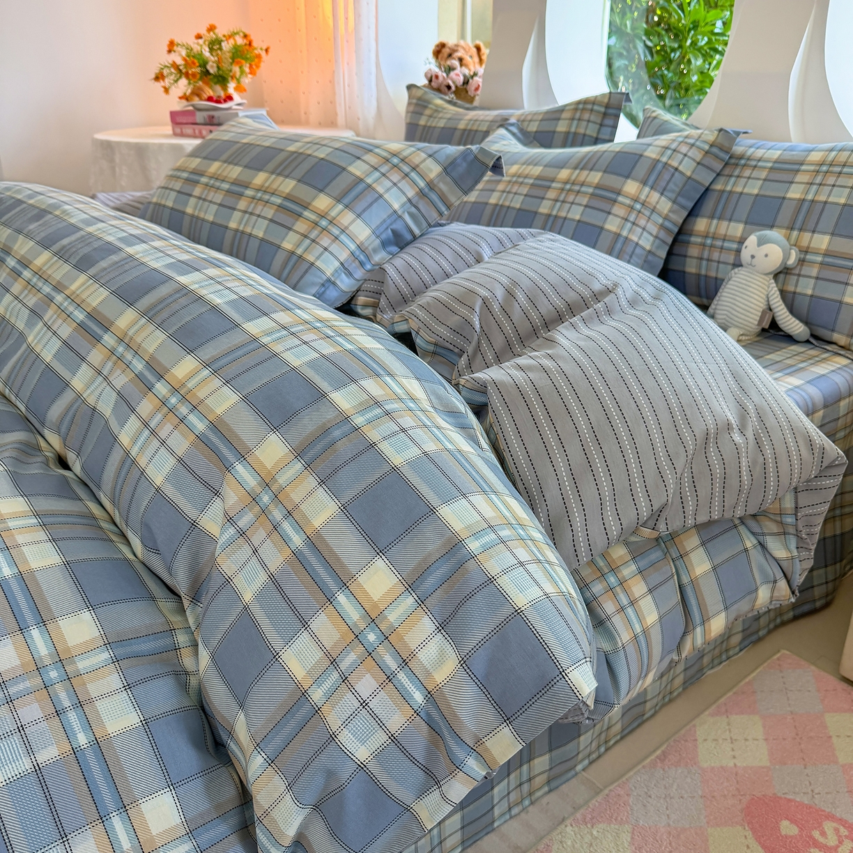 91家纺网 家纺一手货源 找家纺 壹贝家纺 2025新款小清新全棉纯棉印花系列-单被套 品质生活-兰