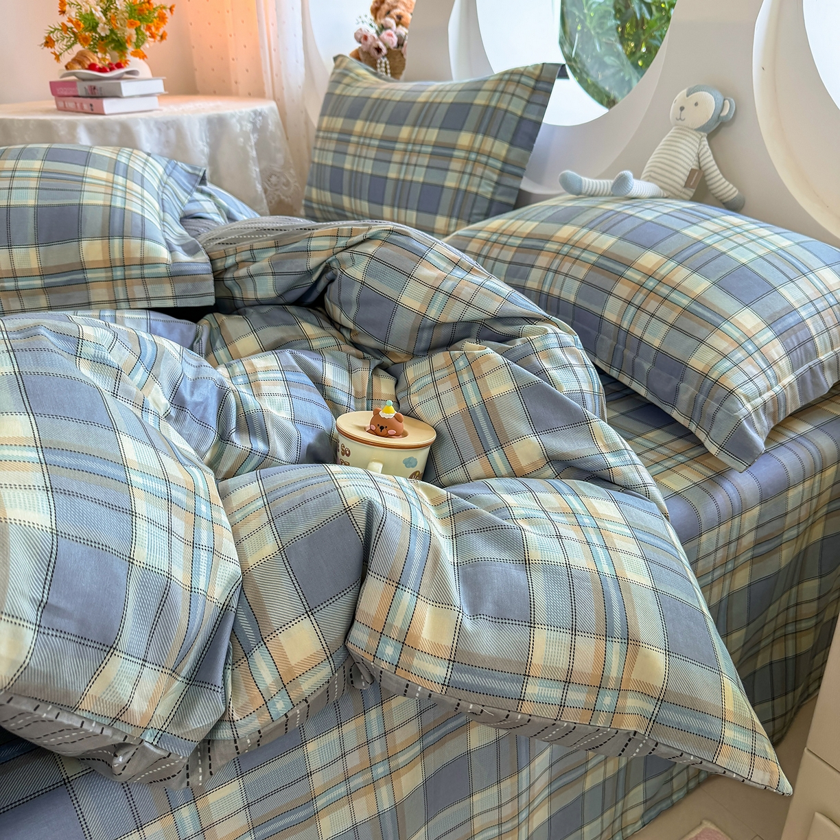 91家纺网 家纺一手货源 找家纺 壹贝家纺 2025新款小清新全棉纯棉印花系列-单被套 品质生活-兰