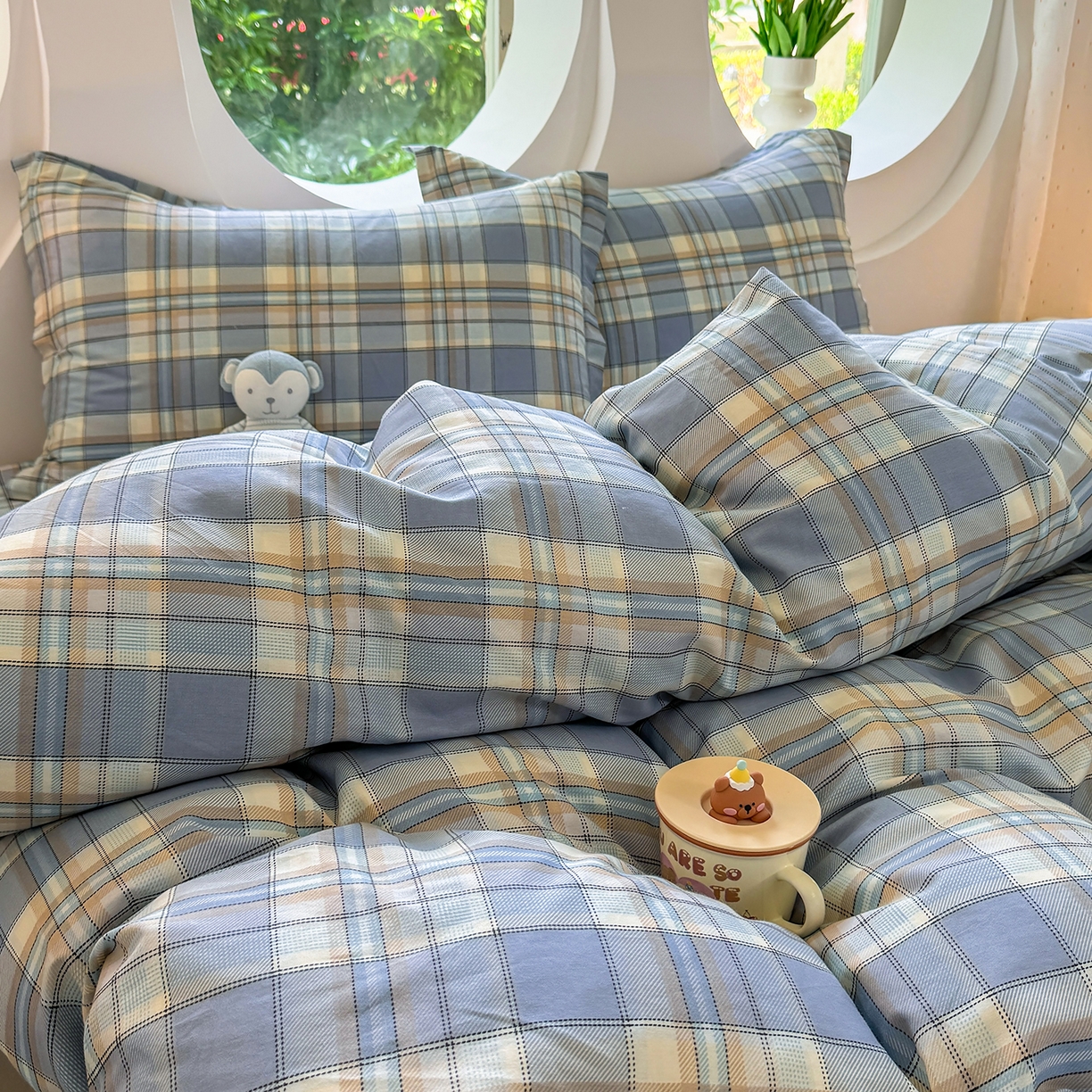 91家纺网 家纺一手货源 找家纺 壹贝家纺 2025新款小清新全棉纯棉印花系列-单被套 品质生活-兰