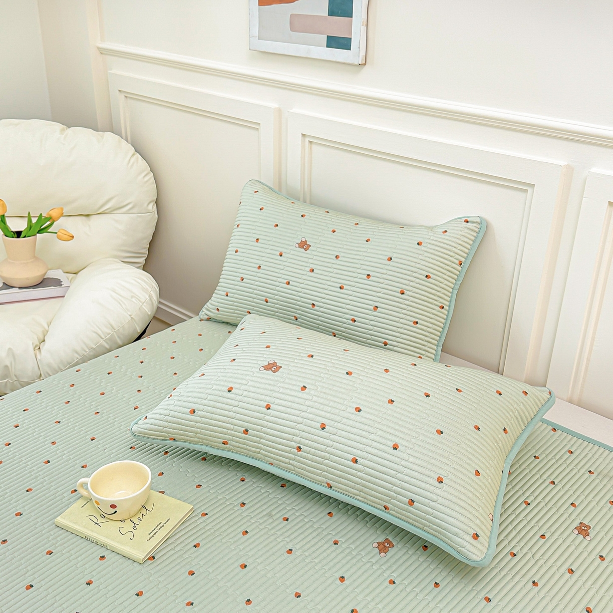 91家纺网 家纺一手货源 找家纺 （总）橘夏家纺 2025新款莱赛尔天丝轻奢风多功能枕套单品枕套枕套单件