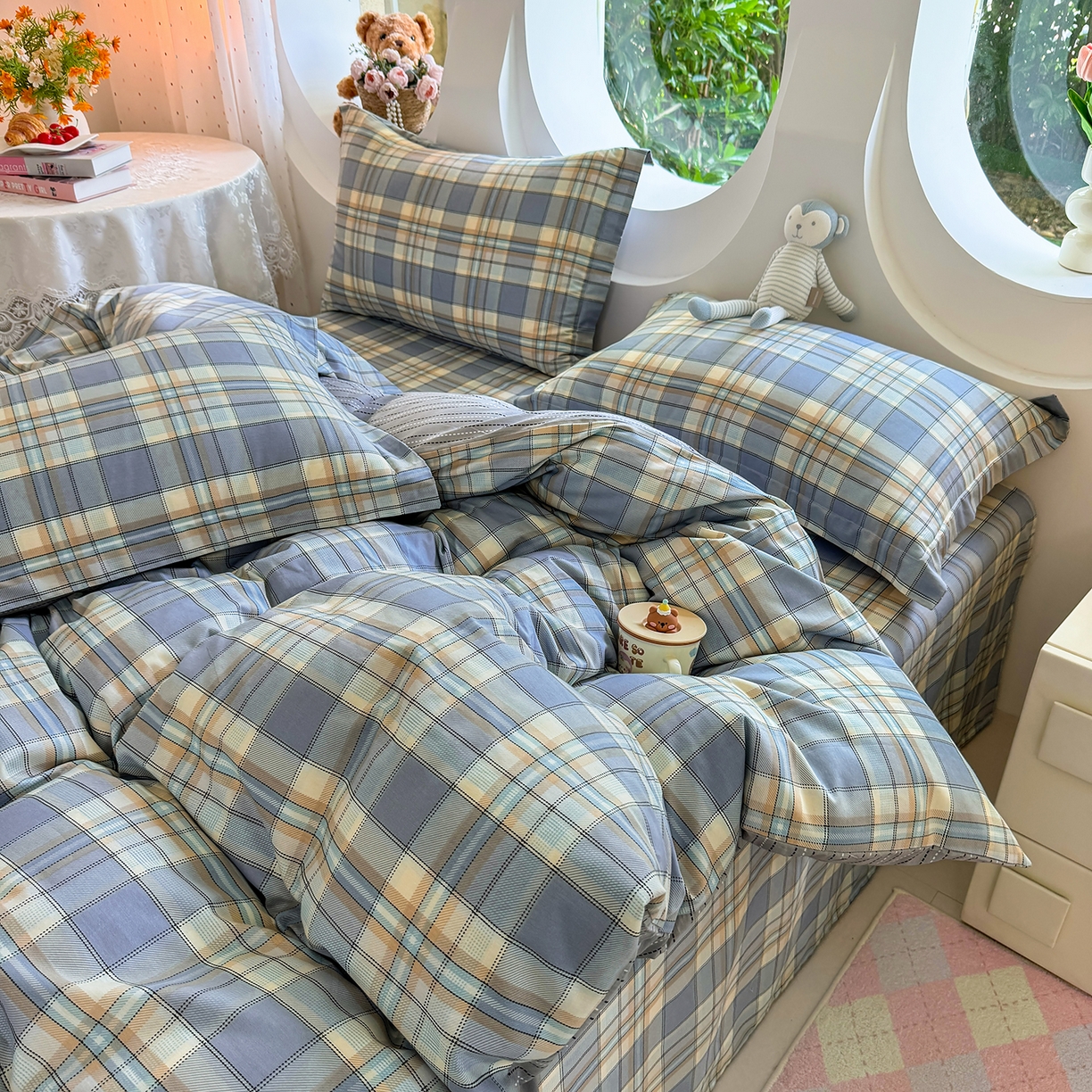 91家纺网 家纺一手货源 找家纺 壹贝家纺 2025新款小清新全棉纯棉印花系列-单被套 品质生活-兰