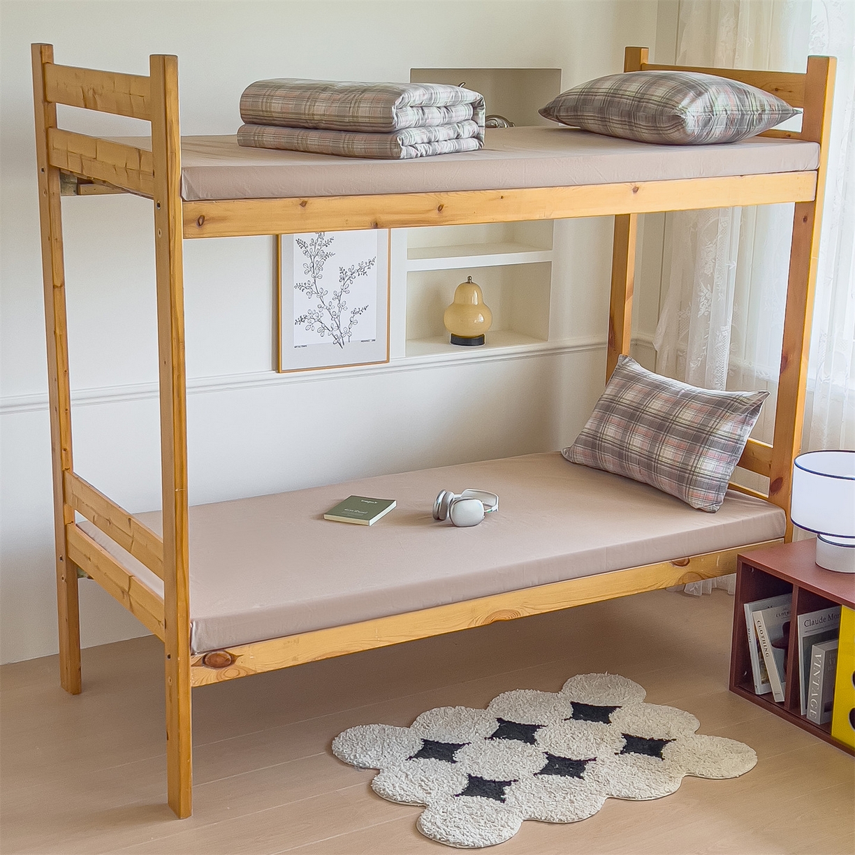 91家纺网 家纺一手货源 找家纺 恬思语家纺 2025新款全棉纯棉水洗棉学生宿舍上下铺三件套四件套单被套单品 乔纳森