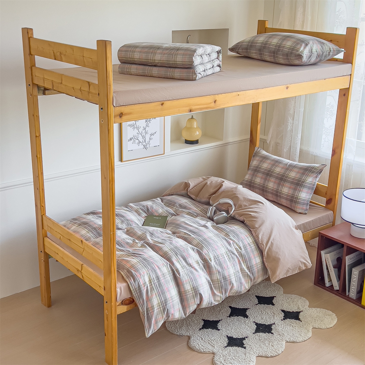 91家纺网 家纺一手货源 找家纺 恬思语家纺 2025新款全棉纯棉水洗棉学生宿舍上下铺三件套四件套单被套单品 乔纳森