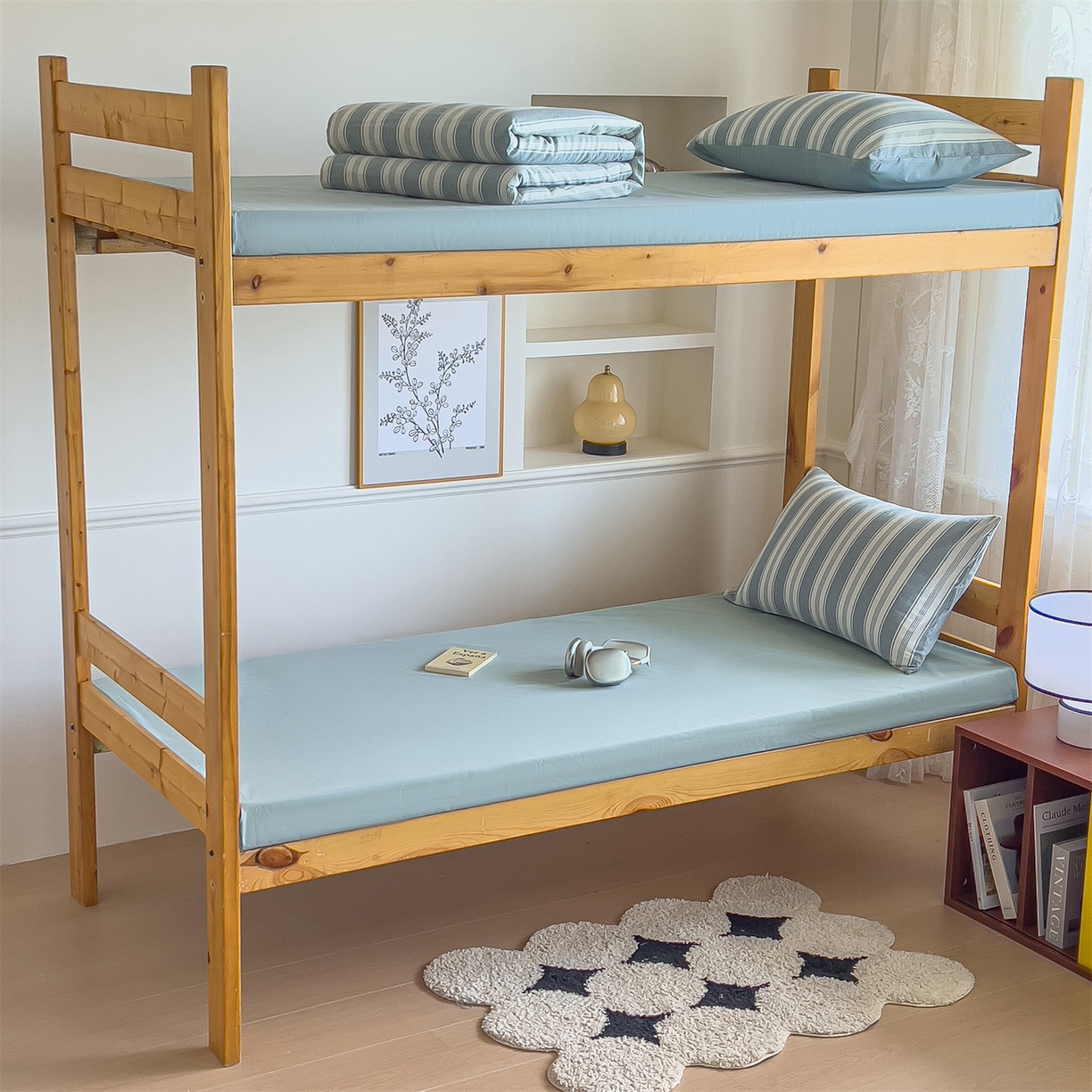 91家纺网 家纺一手货源 找家纺 恬思语家纺 2025新款全棉纯棉水洗棉学生宿舍上下铺三件套四件套单被套单品 布莱格兰