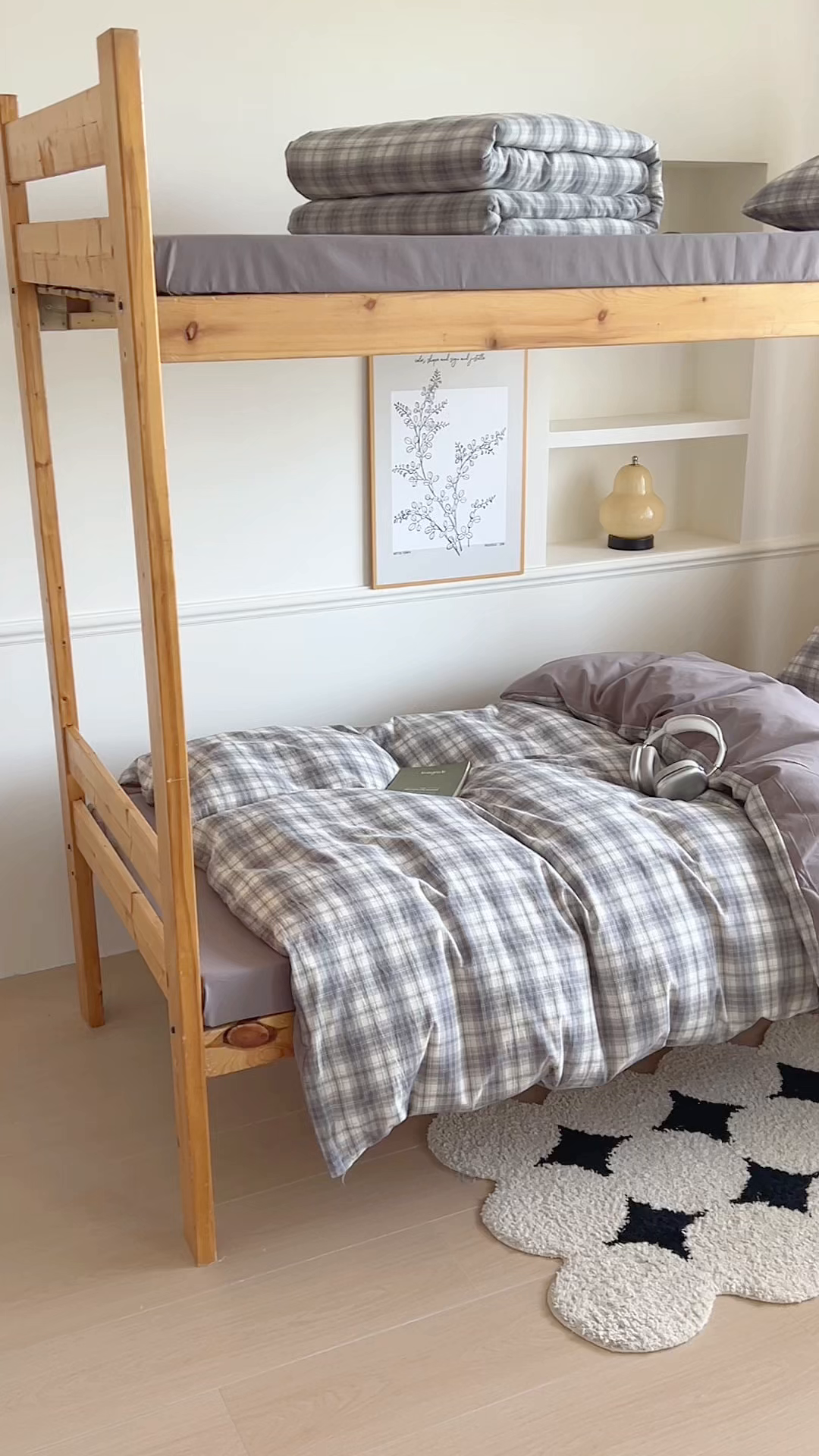 91家纺网 家纺一手货源 找家纺 恬思语家纺 2025新款全棉纯棉水洗棉学生宿舍上下铺三件套四件套单被套单品 石墨灰