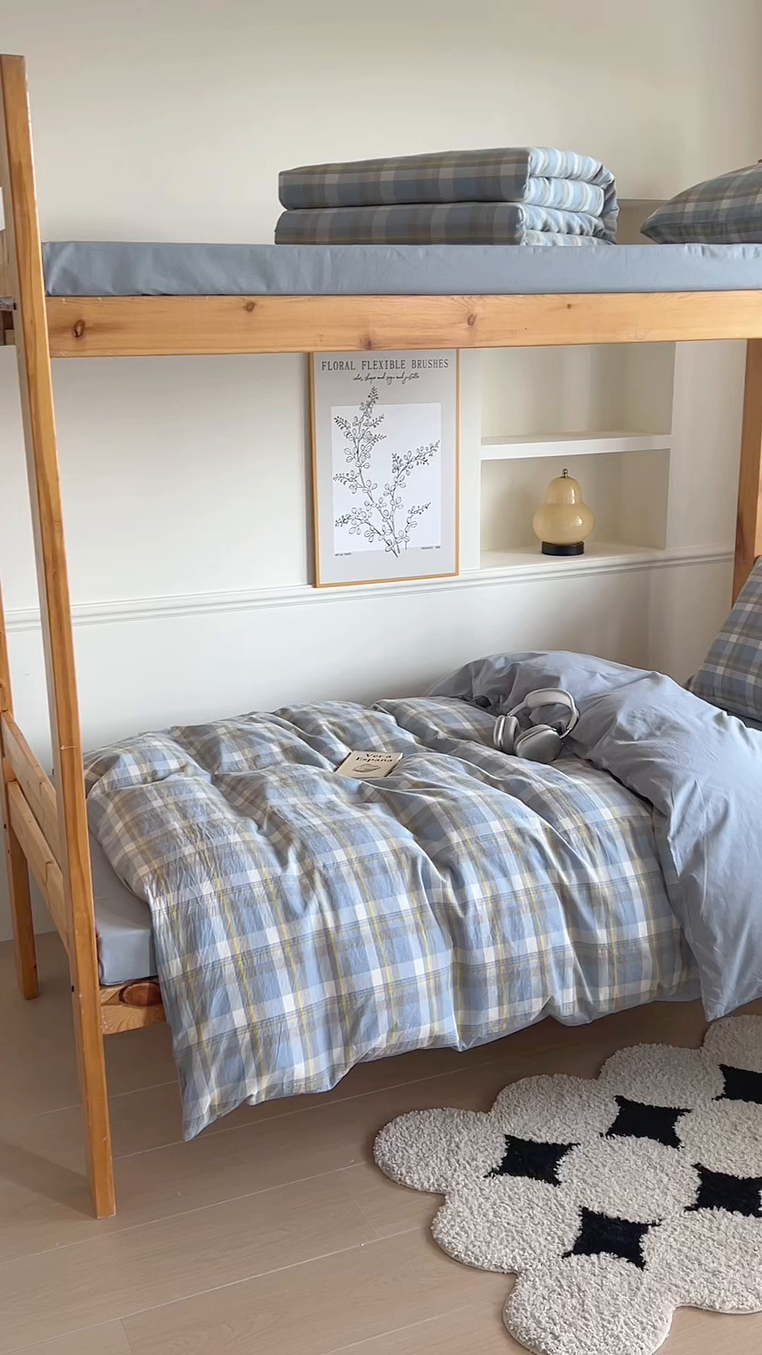 91家纺网 家纺一手货源 找家纺 恬思语家纺 2025新款全棉纯棉水洗棉学生宿舍上下铺三件套四件套单被套单品 简兮蓝