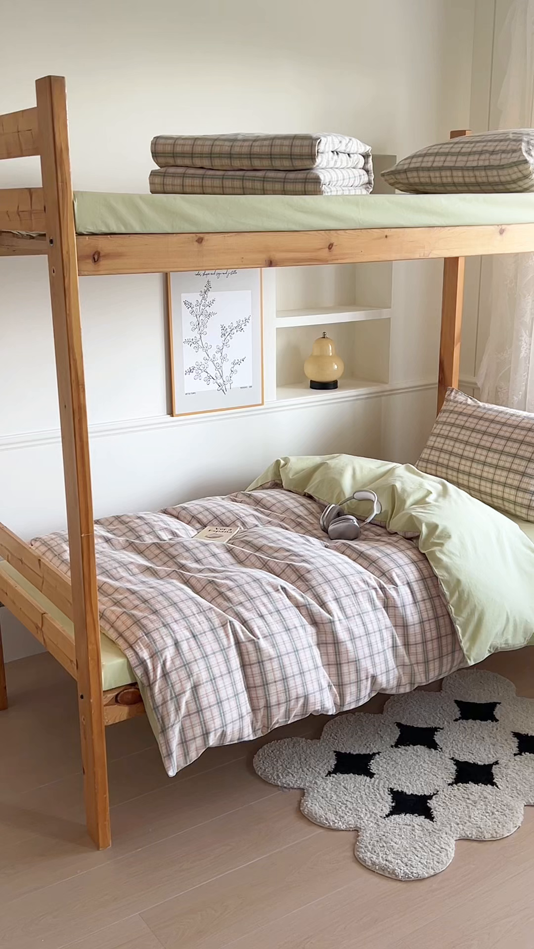 91家纺网 家纺一手货源 找家纺 恬思语家纺 2025新款全棉纯棉水洗棉学生宿舍上下铺三件套四件套单被套单品 棉芷绿