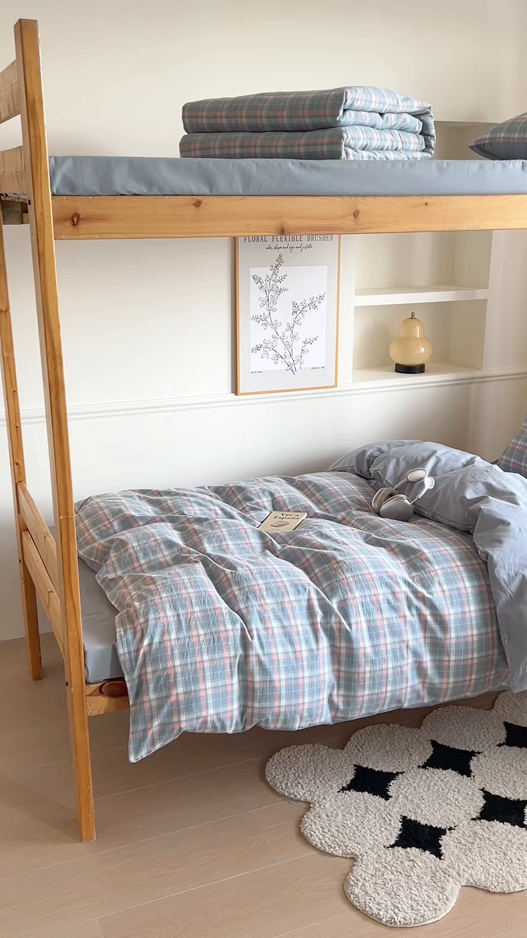 91家纺网 家纺一手货源 找家纺 恬思语家纺 2025新款全棉纯棉水洗棉学生宿舍上下铺三件套四件套单被套单品 初晴蓝