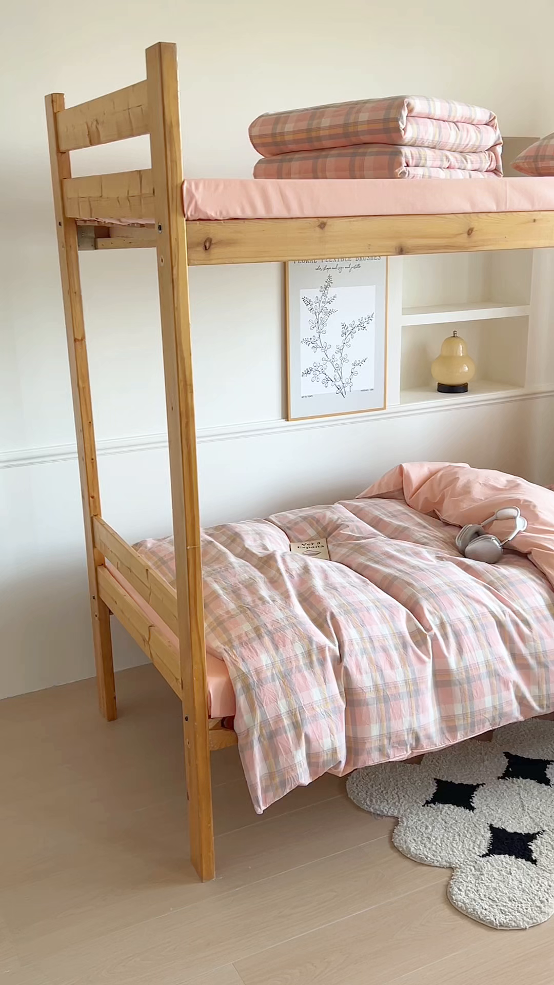 91家纺网 家纺一手货源 找家纺 恬思语家纺 2025新款全棉纯棉水洗棉学生宿舍上下铺三件套四件套单被套单品 简兮粉