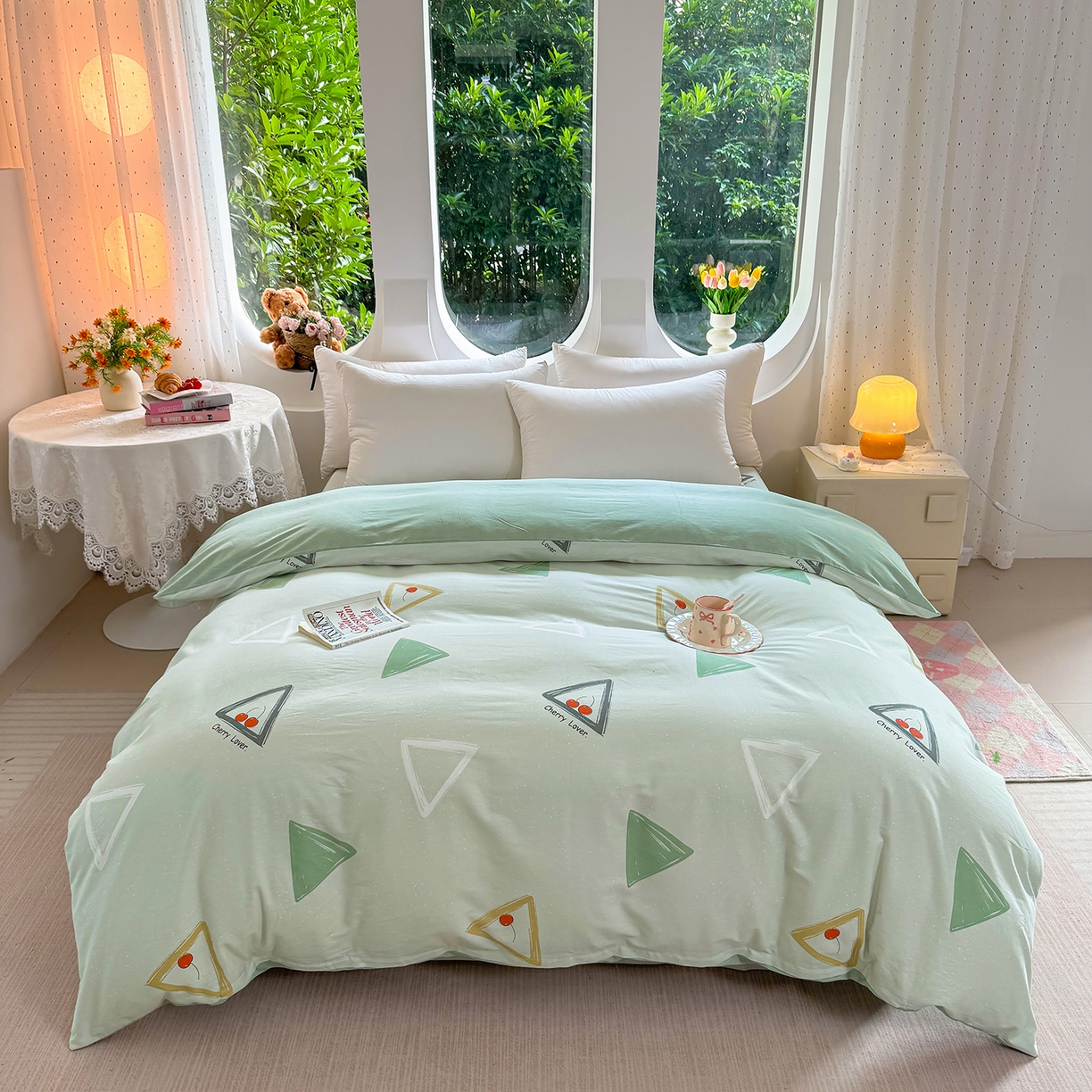 壹贝家纺 2025新款小清新全棉纯棉印花系列-单被套 小可布丁