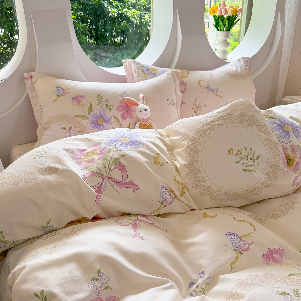 91家纺网 家纺一手货源 找家纺 壹贝家纺 2025新款小清新全棉纯棉印花系列-单被套 新恰如初