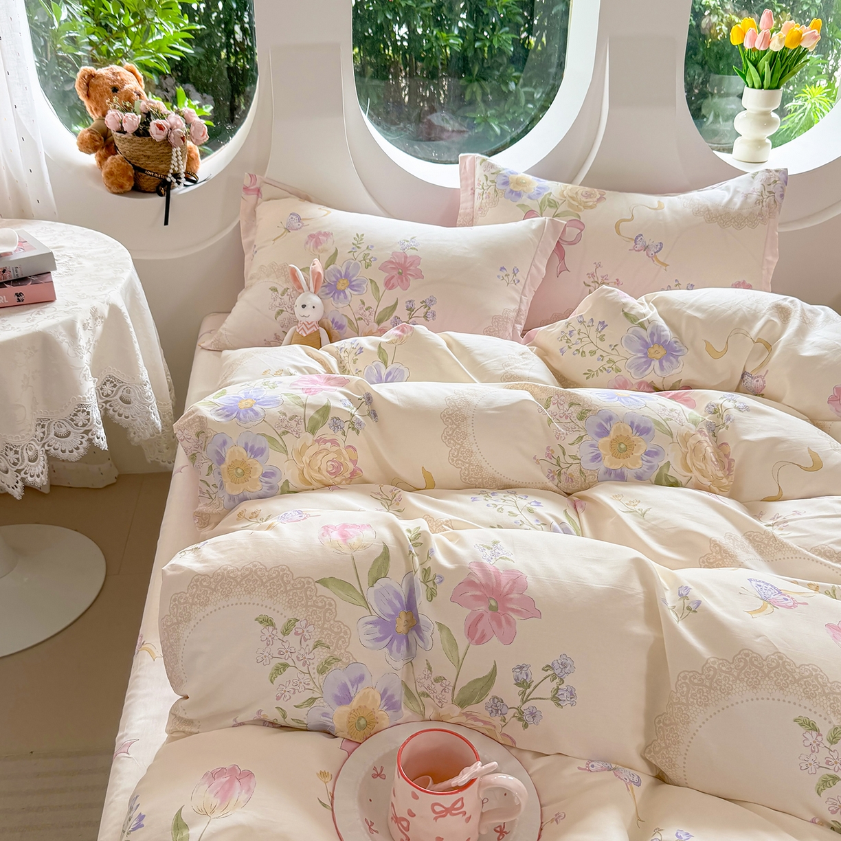 91家纺网 家纺一手货源 找家纺 壹贝家纺 2025新款小清新全棉纯棉印花系列-单被套 新恰如初