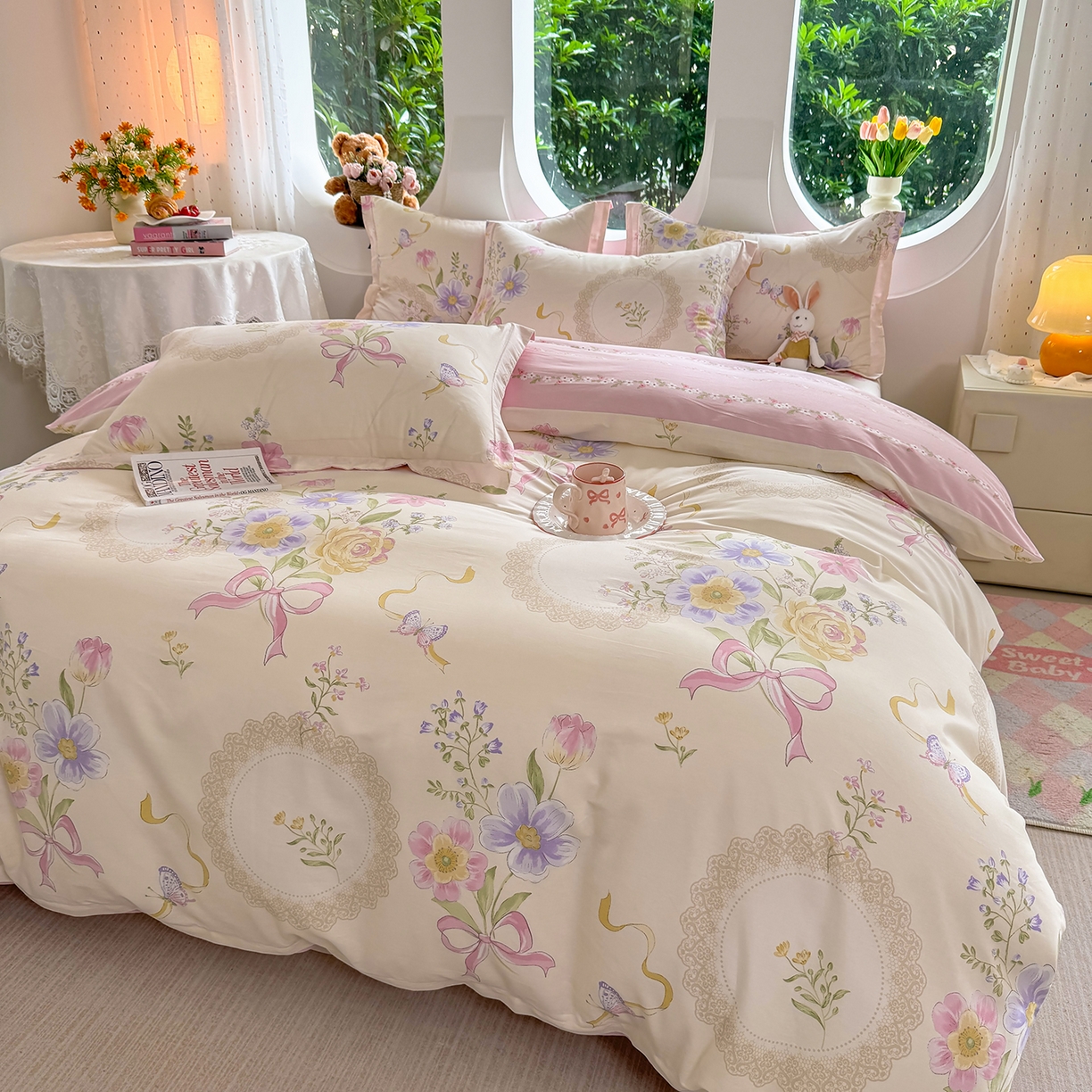 91家纺网 家纺一手货源 找家纺 壹贝家纺 2025新款小清新全棉纯棉印花系列-单被套 新恰如初