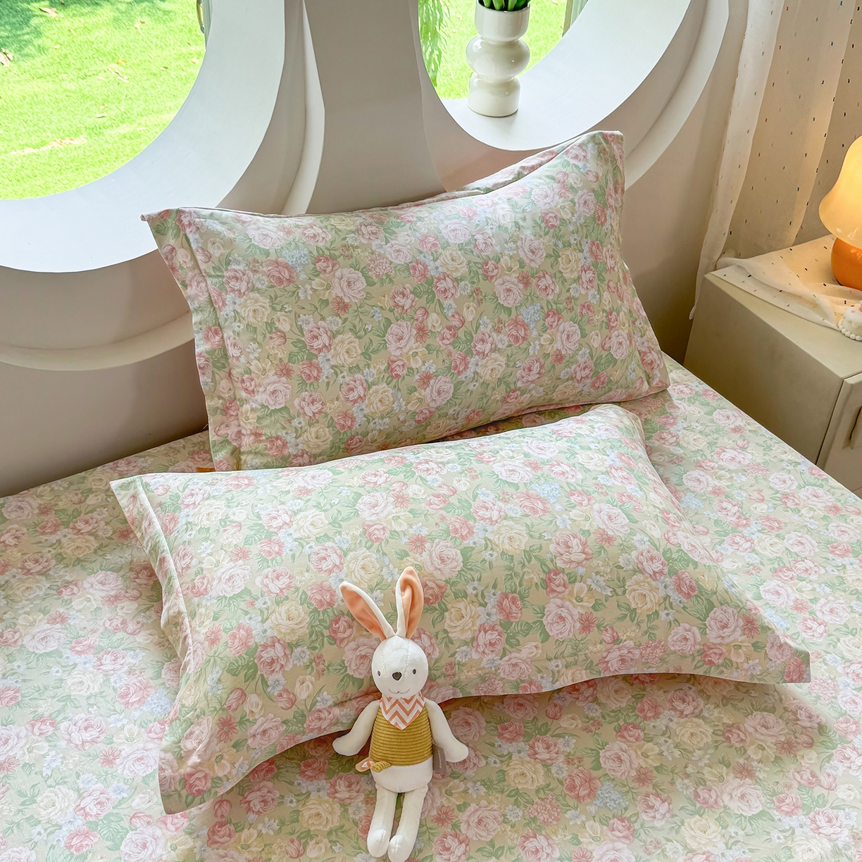 91家纺网 家纺一手货源 找家纺 （总）壹贝家纺 2025新款小清新全棉纯棉印花系列(喷气工艺)(高品质)(花型持续更新)(接受各种预定尺寸)-单被套