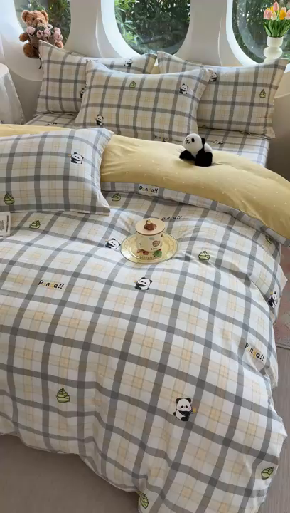 91家纺网 家纺一手货源 找家纺 壹贝家纺 2025新款小清新全棉纯棉印花系列-单被套 竹林物语