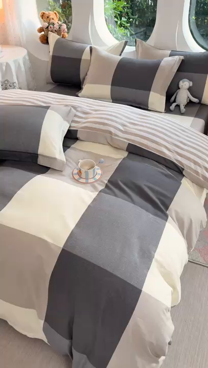 91家纺网 家纺一手货源 找家纺 壹贝家纺 2025新款小清新全棉纯棉印花系列-单被套 南山南