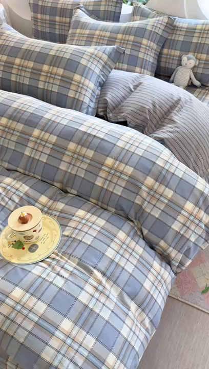 91家纺网 家纺一手货源 找家纺 壹贝家纺 2025新款小清新全棉纯棉印花系列-单被套 品质生活-兰