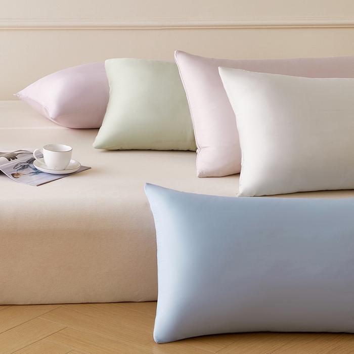 91家纺网 家纺一手货源 找家纺 （总）轩和家居 2025新款天竹60支竹浆纤维A类婴幼儿级别天然抗菌抑菌系列枕套单件-单枕套