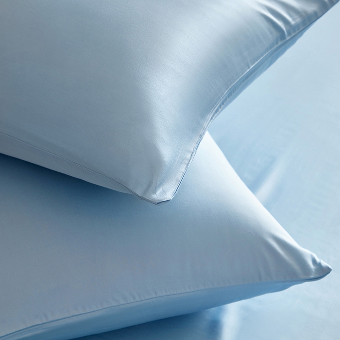 91家纺网 家纺一手货源 找家纺 轩和家居 2025新款天竹60支竹浆纤维A类婴幼儿级别天然抗菌抑菌系列枕套单件-单枕套 天蓝