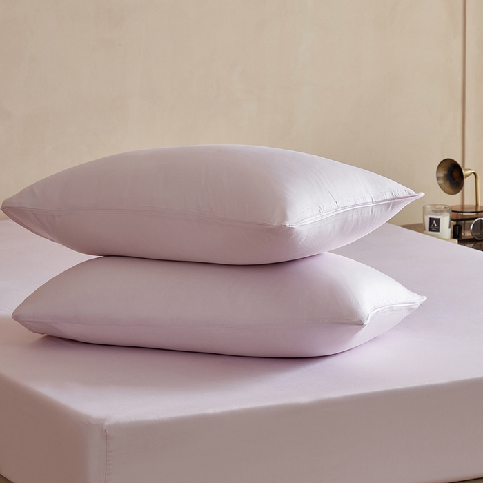 91家纺网 家纺一手货源 找家纺 轩和家居 2025新款天竹60支竹浆纤维A类婴幼儿级别天然抗菌抑菌系列枕套单件-单枕套 甜紫