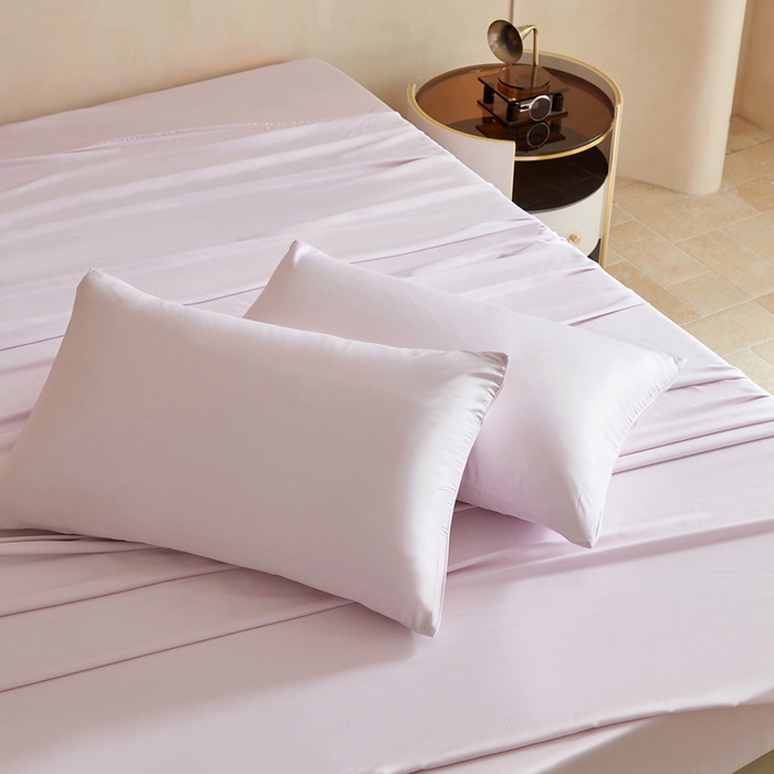 91家纺网 家纺一手货源 找家纺 轩和家居 2025新款天竹60支竹浆纤维A类婴幼儿级别天然抗菌抑菌系列枕套单件-单枕套 甜紫