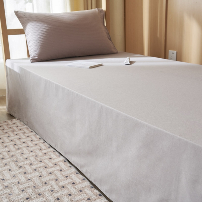 91家纺网 家纺一手货源 找家纺 寐绸2025家纺学生季床单床笠 浅灰