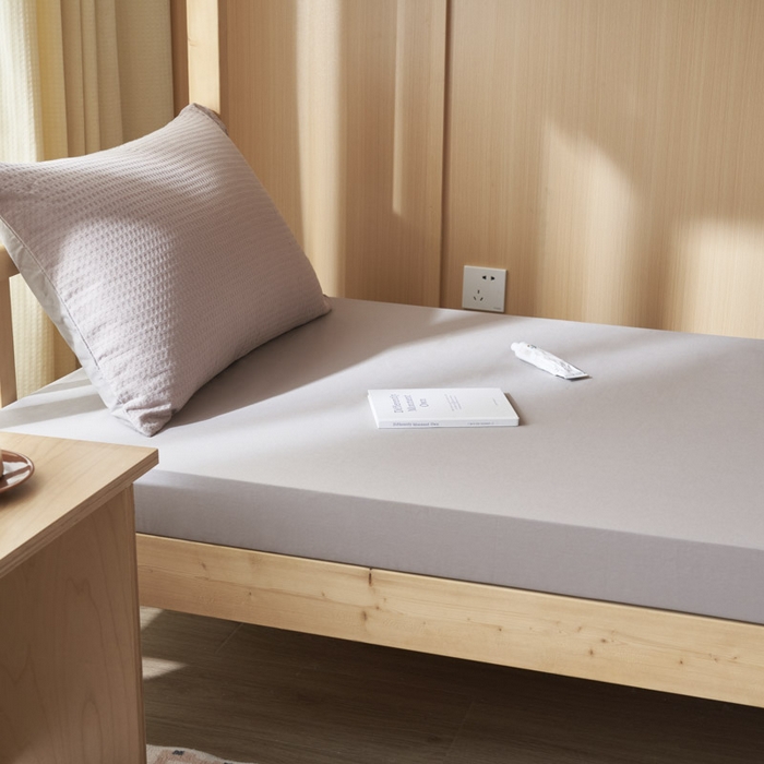 91家纺网 家纺一手货源 找家纺 寐绸2025家纺学生季床单床笠 浅灰