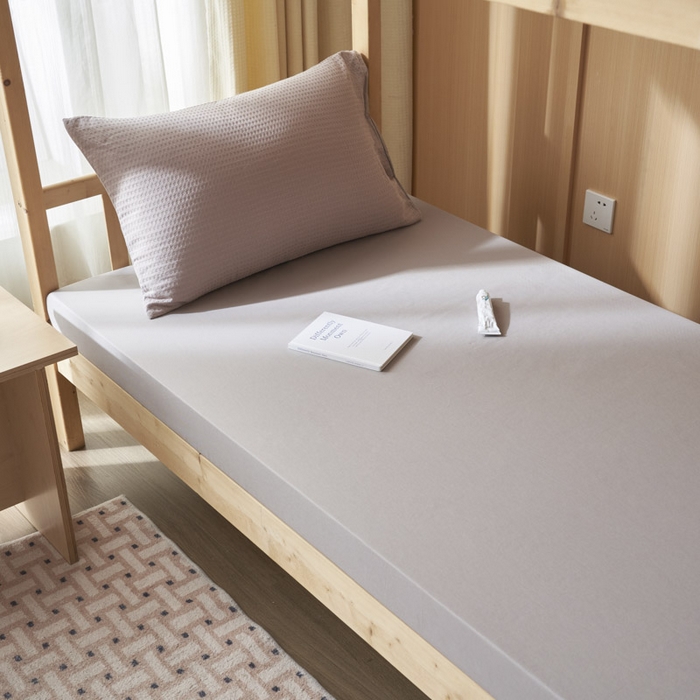 91家纺网 家纺一手货源 找家纺 寐绸2025家纺学生季床单床笠 浅灰