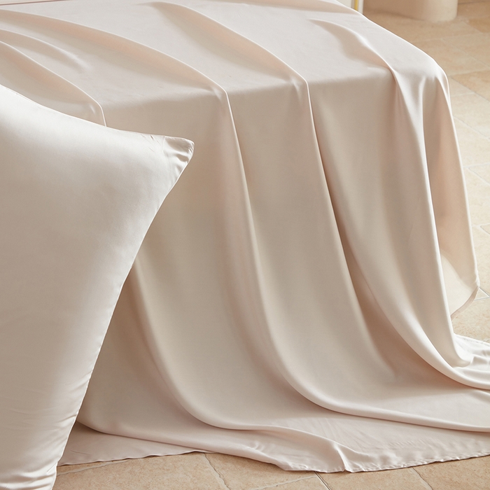 91家纺网 家纺一手货源 找家纺 轩和家居 2025新款天竹60支竹浆纤维A类婴幼儿级别天然抗菌抑菌系列床单单件-单床单 奶咖