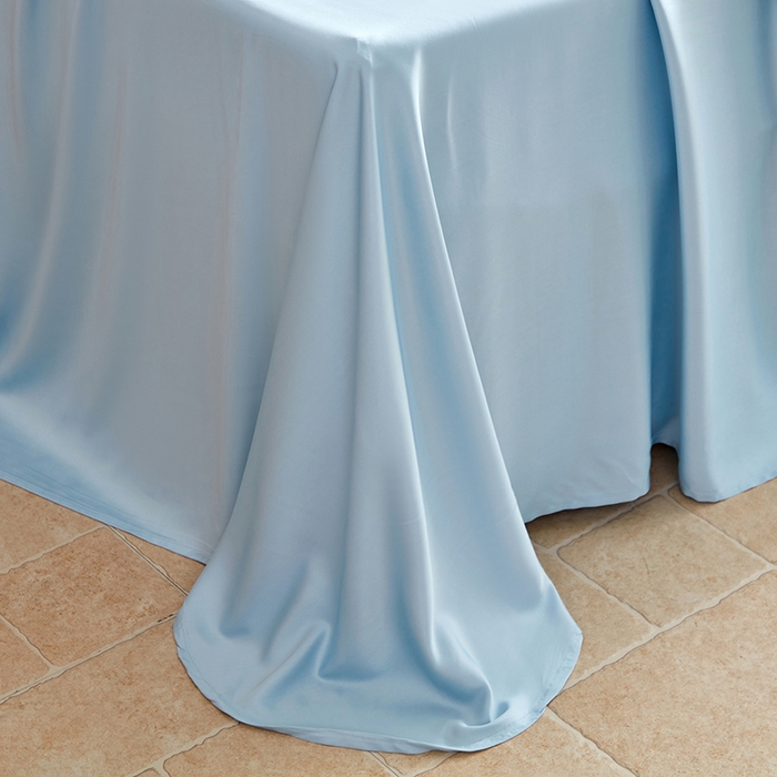 91家纺网 家纺一手货源 找家纺 轩和家居 2025新款天竹60支竹浆纤维A类婴幼儿级别天然抗菌抑菌系列床单单件-单床单 天蓝