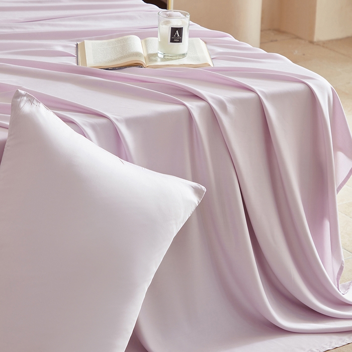 91家纺网 家纺一手货源 找家纺 轩和家居 2025新款天竹60支竹浆纤维A类婴幼儿级别天然抗菌抑菌系列床单单件-单床单 甜紫