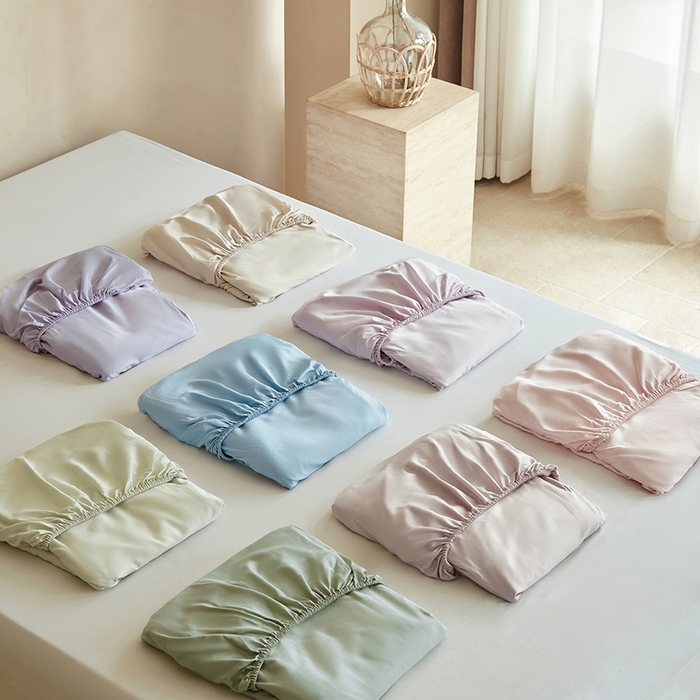 91家纺网 家纺一手货源 找家纺 （总）轩和家居 2025新款天竹60支竹浆纤维A类婴幼儿级别天然抗菌抑菌系列床笠单件-单床笠