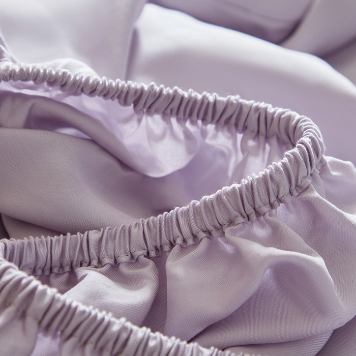 91家纺网 家纺一手货源 找家纺 轩和家居 2025新款天竹60支竹浆纤维A类婴幼儿级别天然抗菌抑菌系列床笠单件-单床笠 淡紫