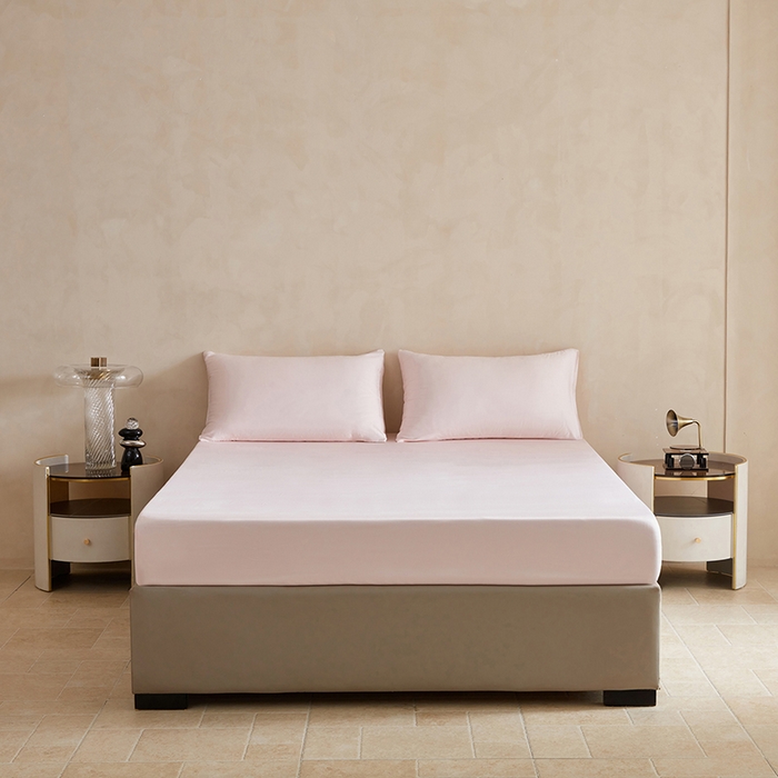 轩和家居 2025新款天竹60支竹浆纤维A类婴幼儿级别天然抗菌抑菌系列床笠单件-单床笠 软玉